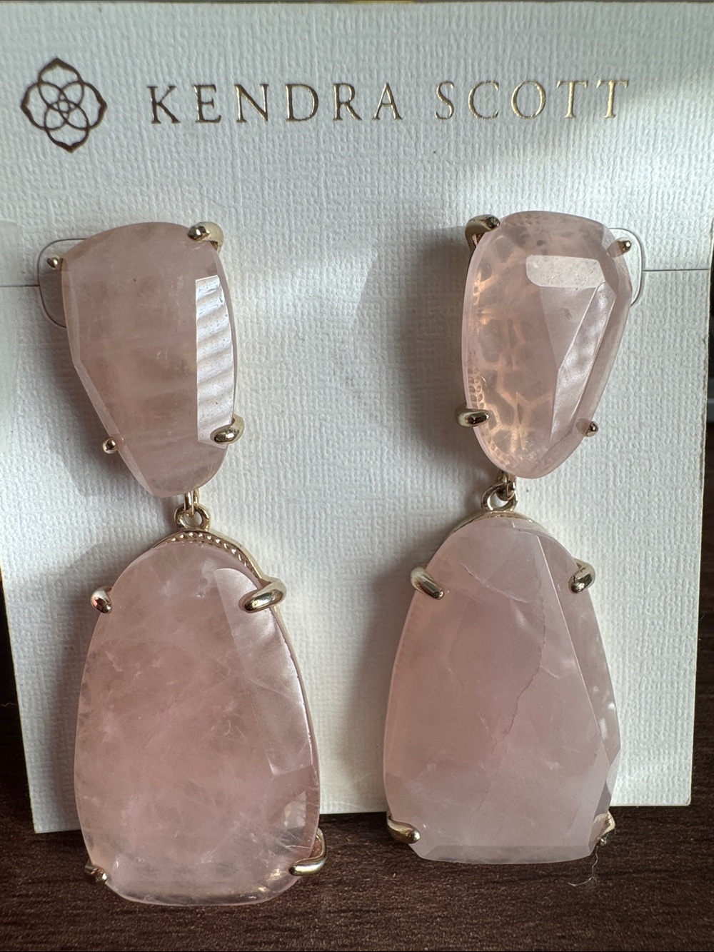 Kendra Scott Rose Quartz Katie Earrings